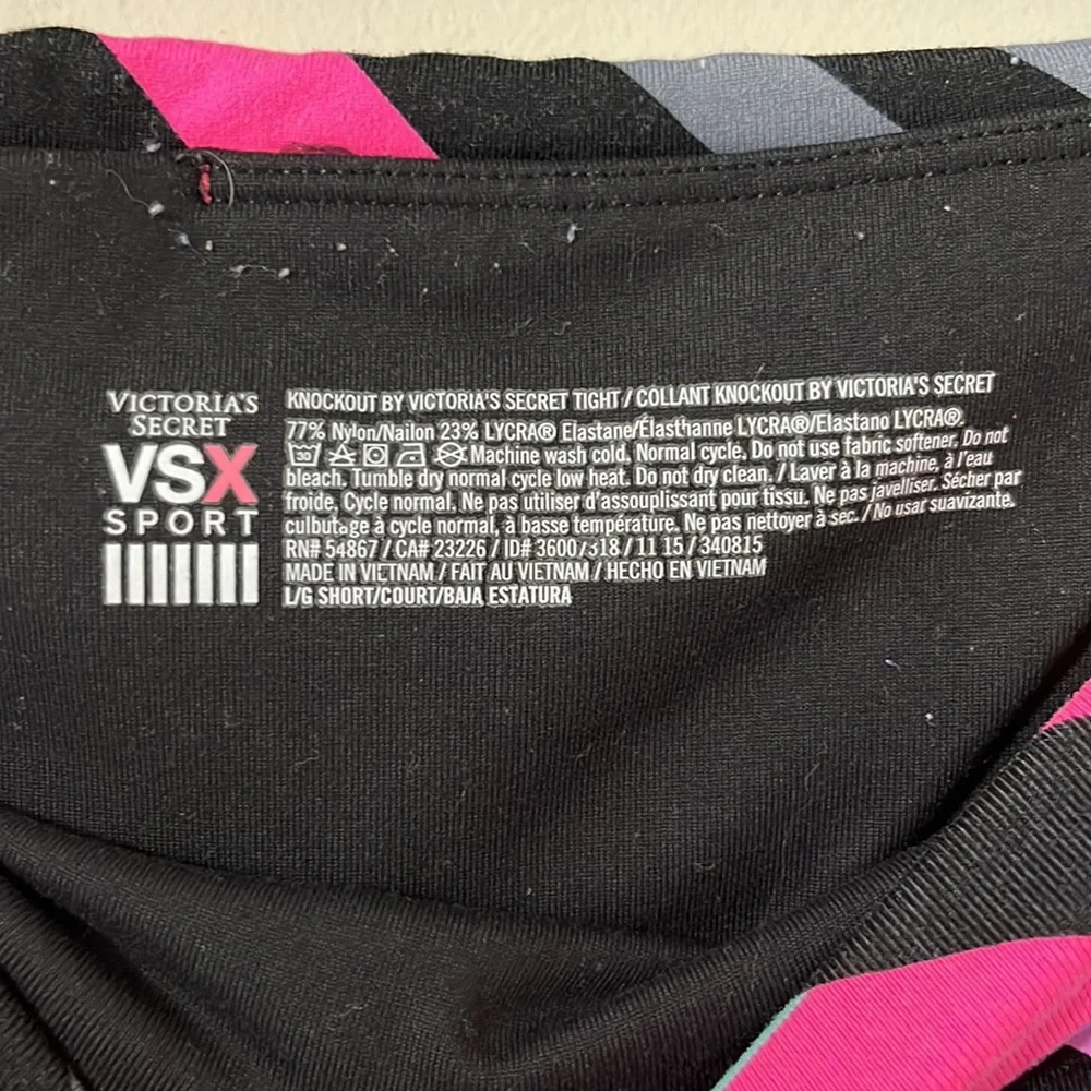 Victoria’s Secret Sport Knockout Neon Geometric Pattern High Rise Leggings - Picture 4 of 7